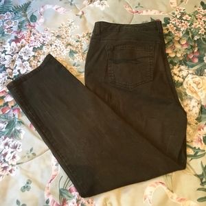 Style & Co olive slim leg jeans 18W 30” inseam